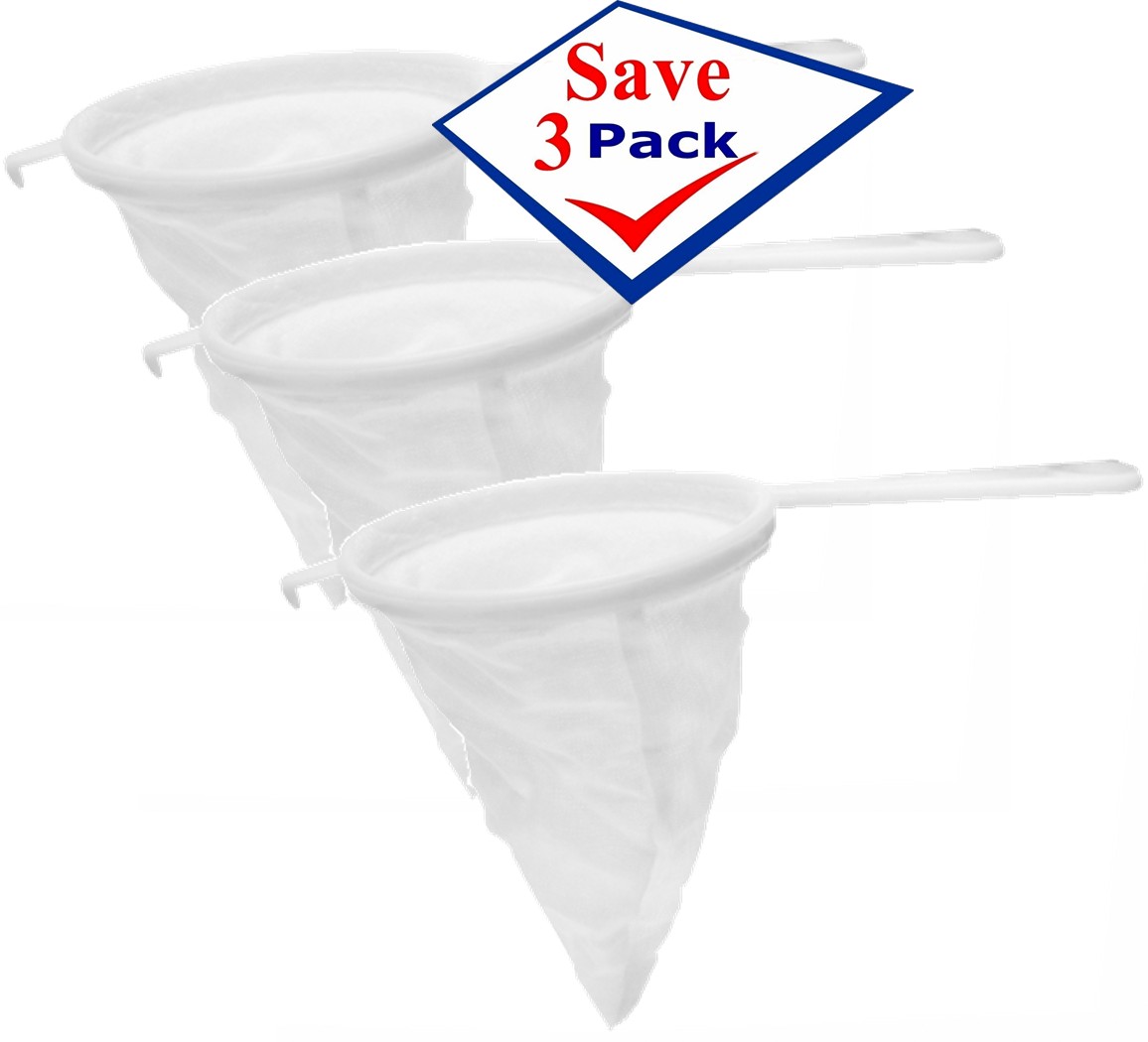 Cloth Coffee Strainer with Plastic Handle Pack of 3
